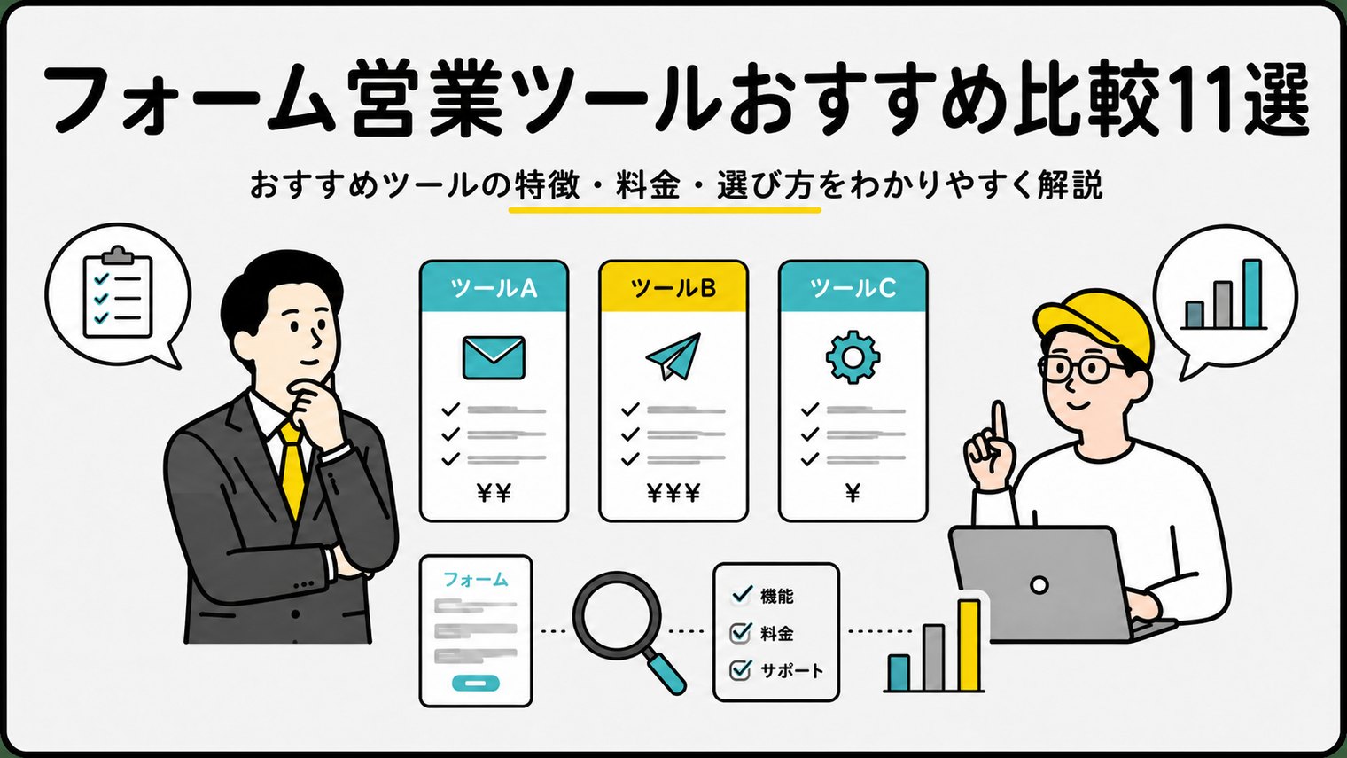 フォーム営業ツールおすすめ比較11選｜選び方・料金・注意点まで解説