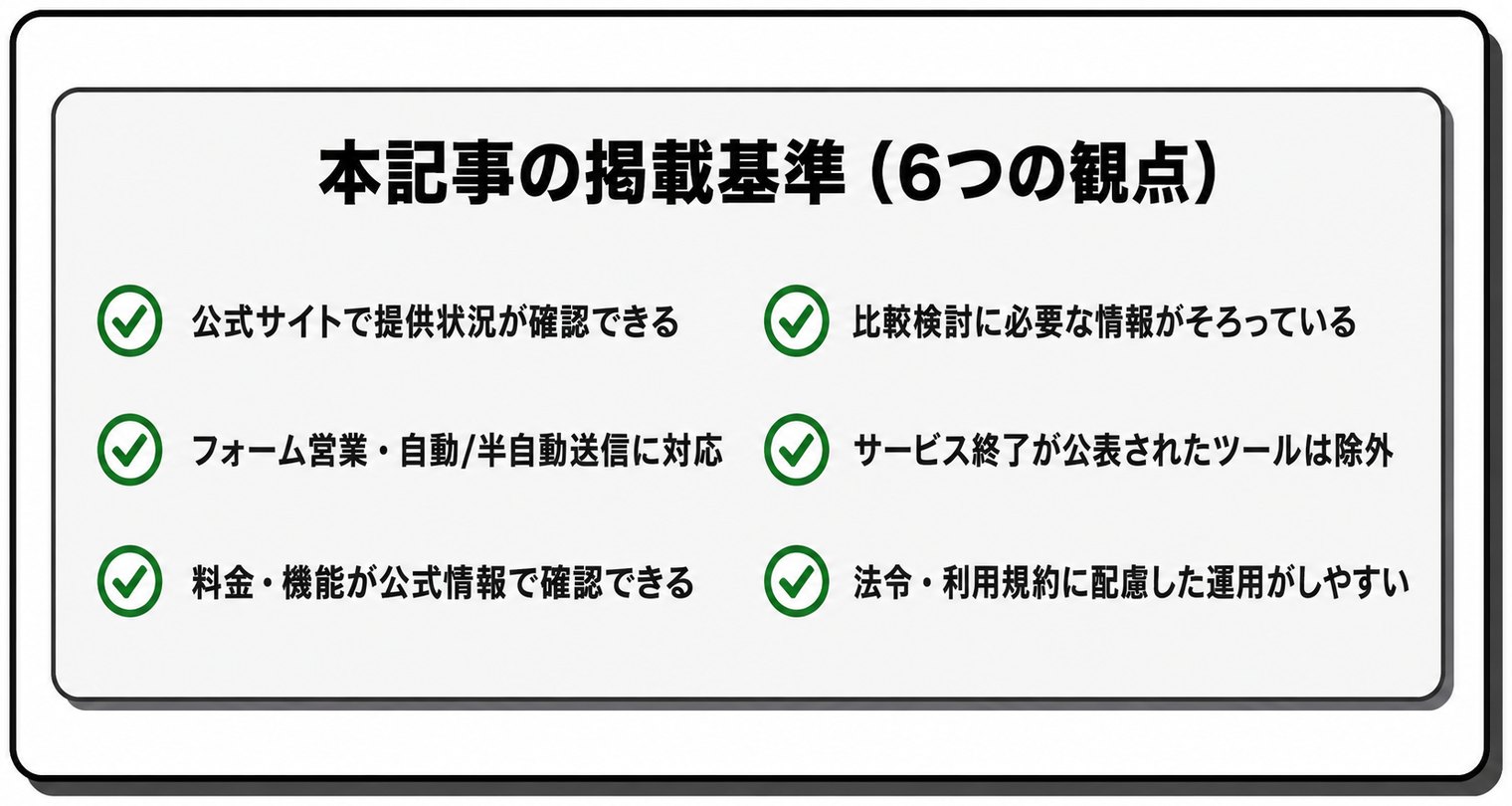 本記事の掲載基準6項目のチェックリスト