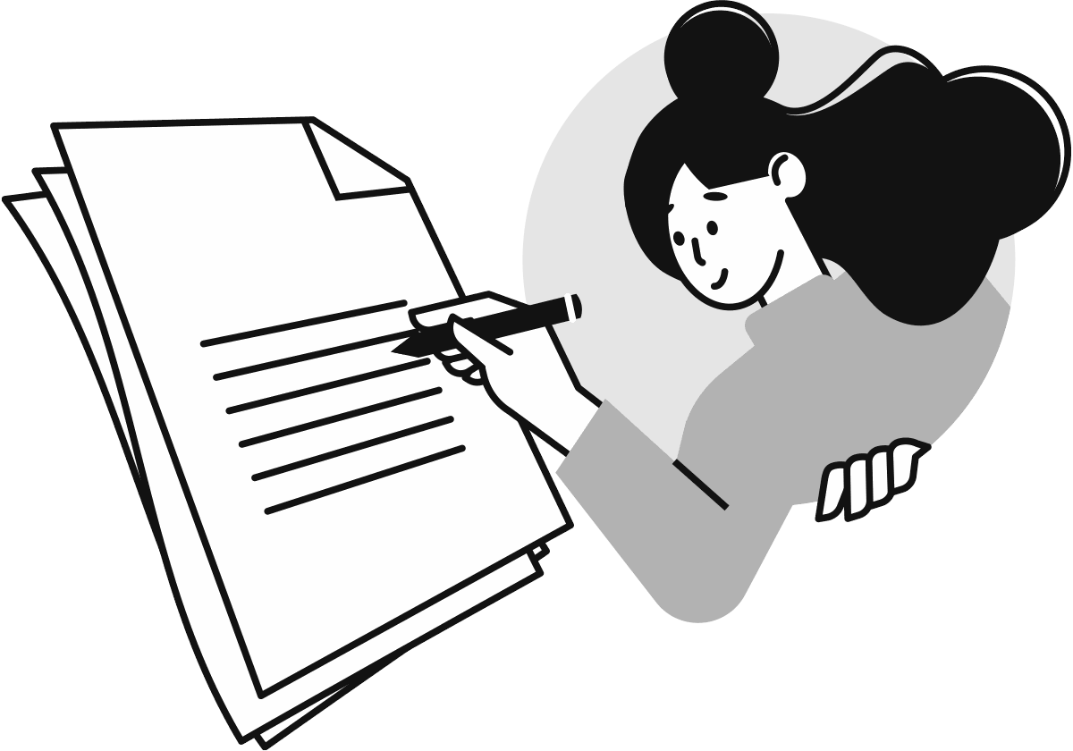 フォーム営業ツールを申し込む女性のイラスト